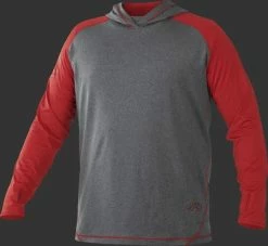 Rawlings Adult Hurler Lightweight Hoodie - Scarlet/Grey
