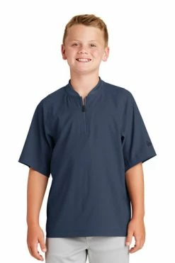 New Era® Youth Cage Short Sleeve 1/4-Zip Jacket -YNEA600